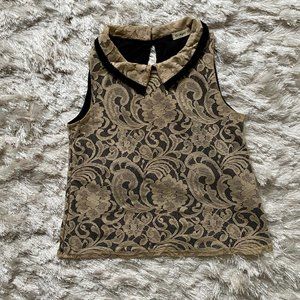 Ginger G Lace Collared Top Size S